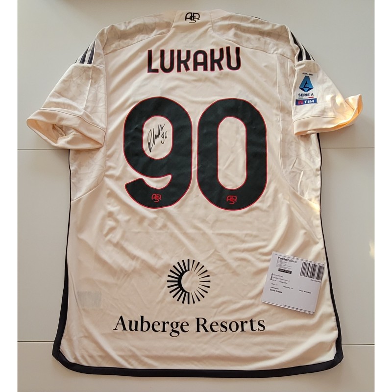 Lukaku's AS Roma Match-Issued Signed Shirt, 2023/24