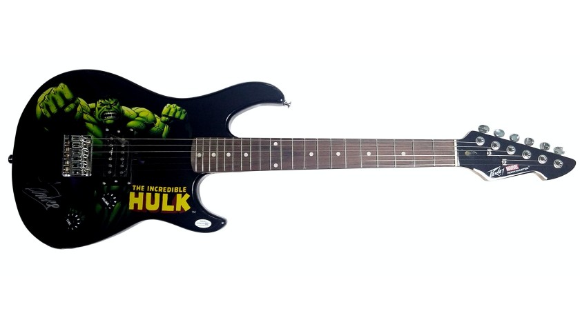 Stan Lee Hand Signed “The Incredible Hulk” Guitar