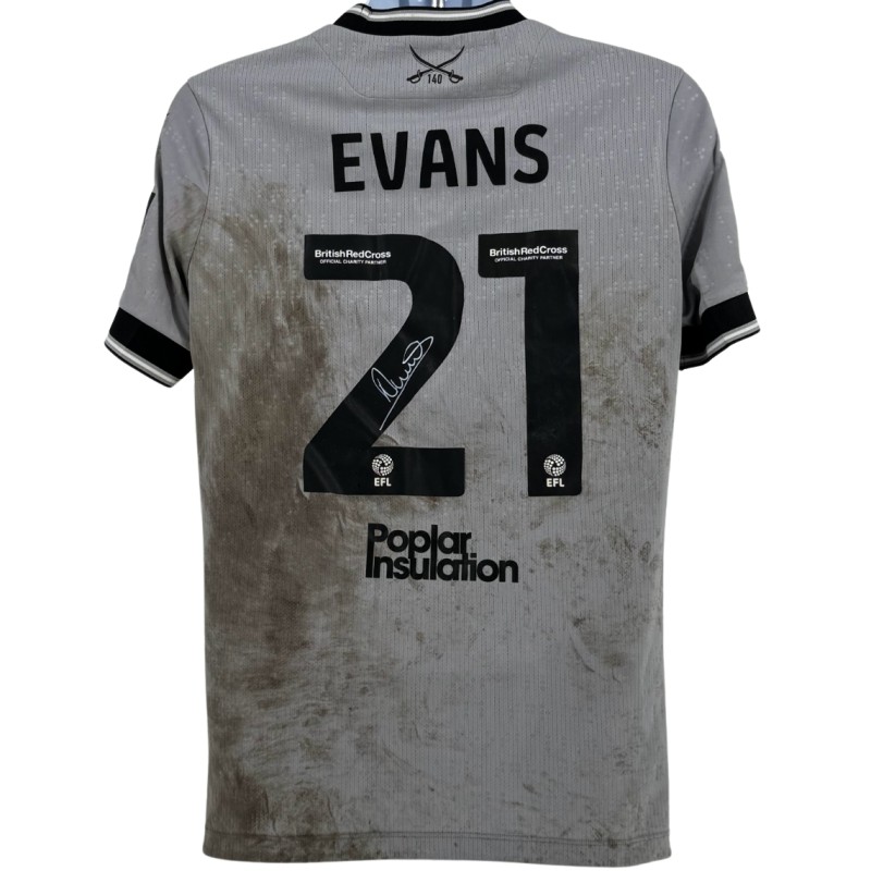 Maglia da gara firmata da Evans del Bristol Rovers EFL Sky Bet League One