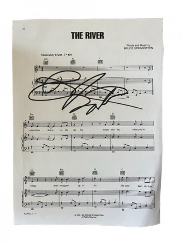 Bruce Springsteen Signed 'The River' Sheet Music