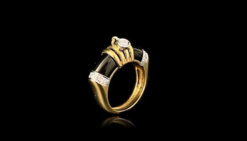 "Mono Black" Ring by Scavia