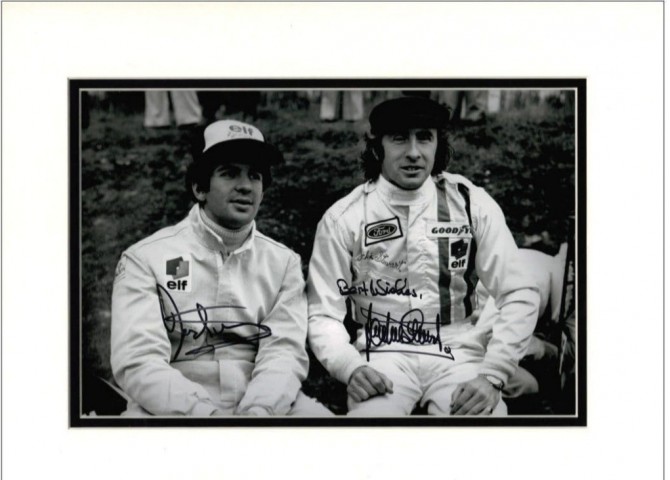 Jackie Stewart and Jody Scheckter Signed Picture 