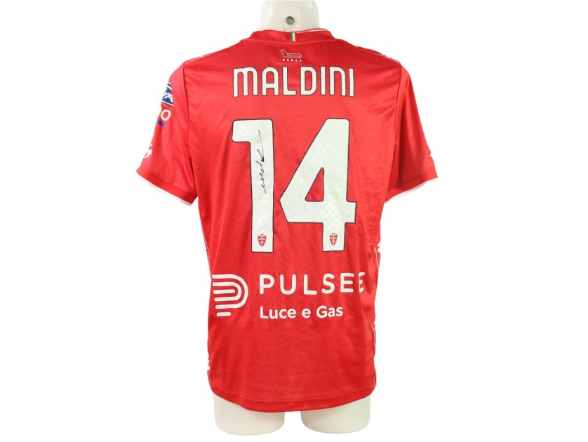 Maldini's Signed Unwashed Shirt, Monza vs Milan 2024