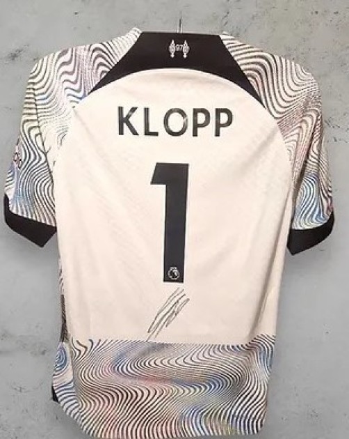 Jurgen Klopps Liverpool 202223 Signed Official Player Issue Away Shirt Charitystars 7928