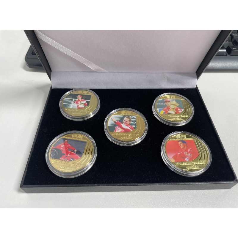 Michael Schumacher Gold Plated Coins Box Set