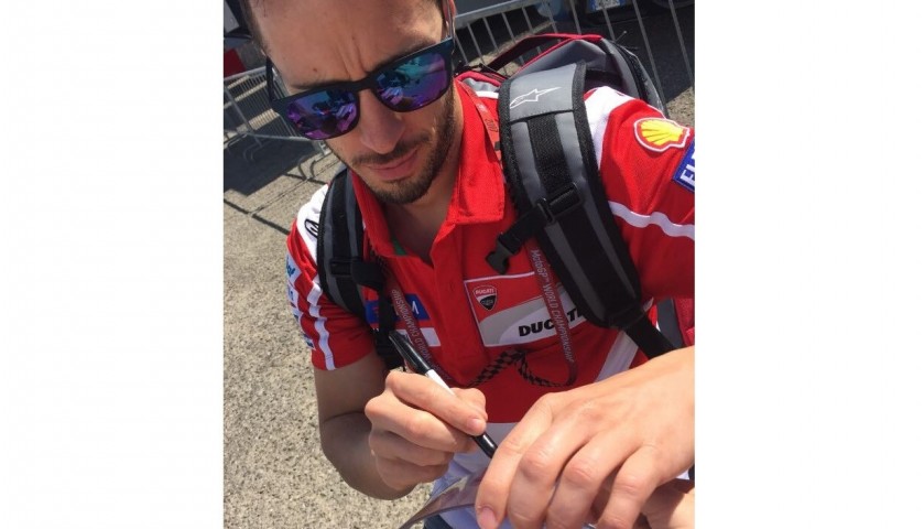 Visiera utilizzata da Andrea Dovizioso, stagione Moto GP 2017 autografata -  CharityStars