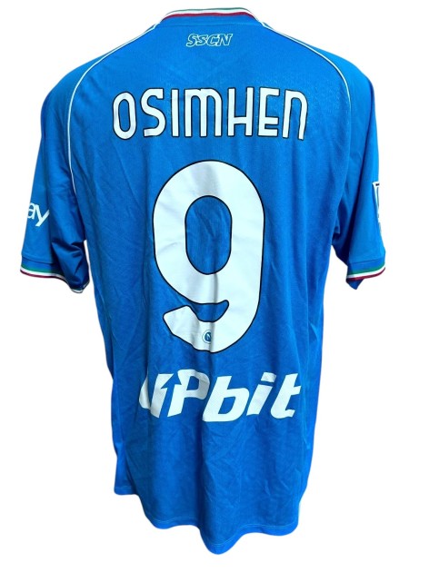 Osimhen's Roma vs Napoli Match-Issued Shirt, 2023