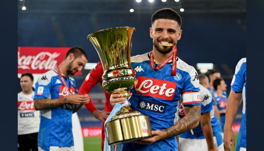 Maglia Insigne Napoli, Preparata Coppa Italia 2020 - Autografata