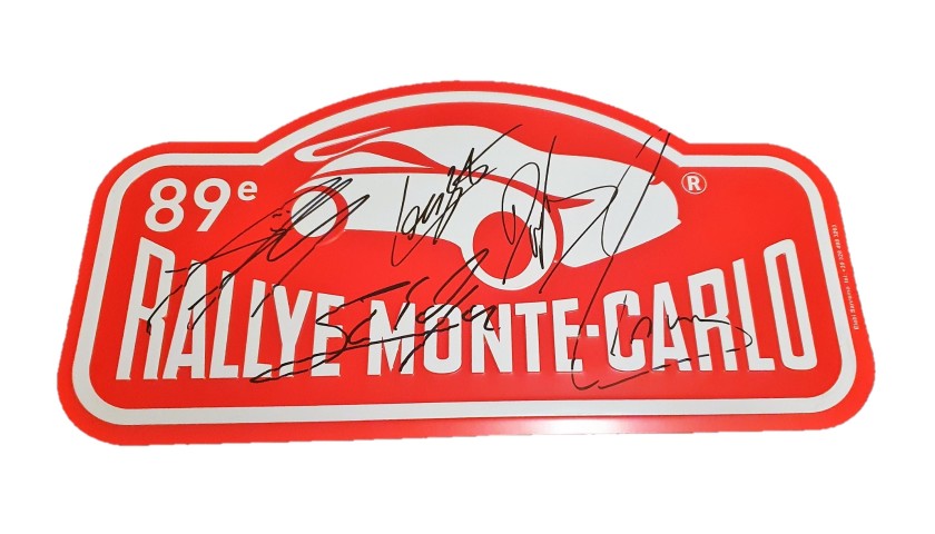 WRC Monte Carlo 2021 License Plate - Signed by the Drivers