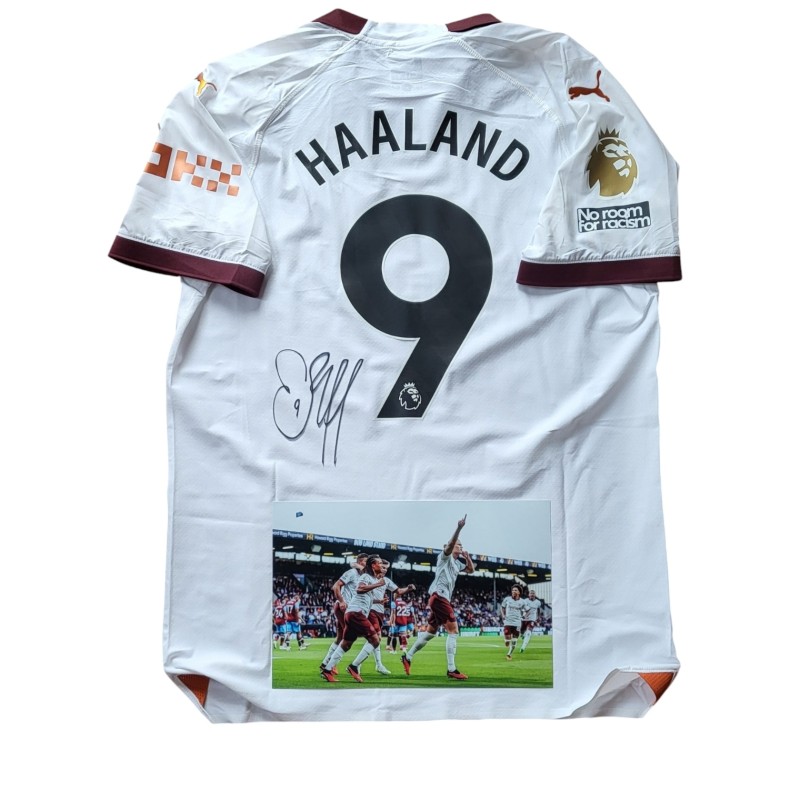 Maglia Haaland Preparata, Burnley vs Manchester City 2024 - Autografata