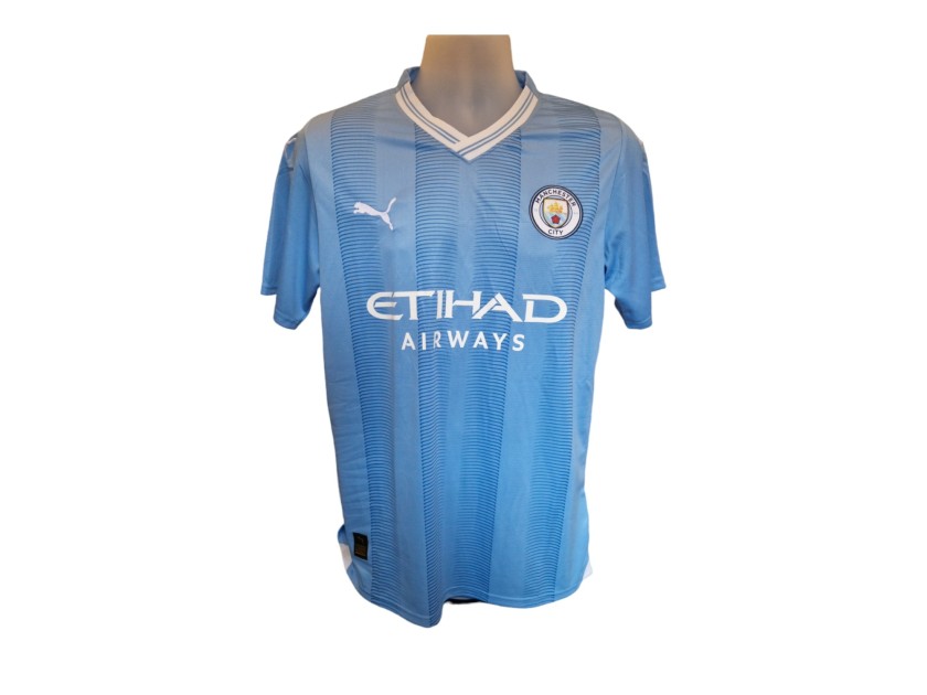 Maglia ufficiale firmata Manchester City 2023/24 di Matheus Nunes