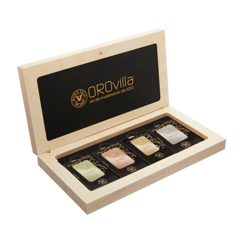 Box of 4 Ingots x 2g Gold 750 18kt - Certified Orovilla