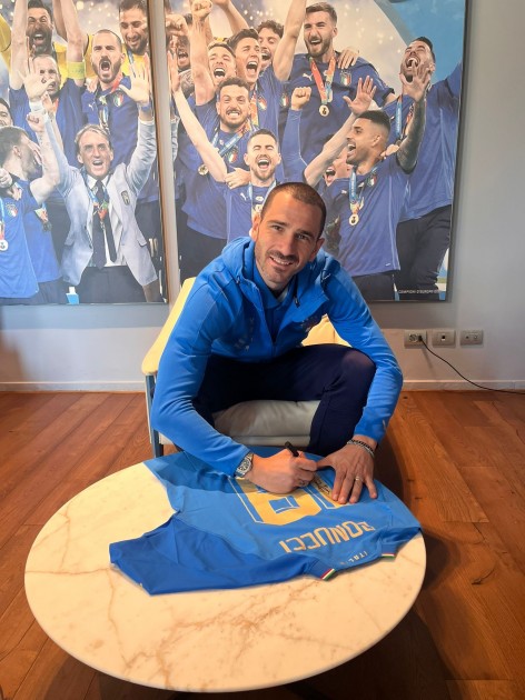 Bonucci's Italy Signed Match Shirt, 2022/23 