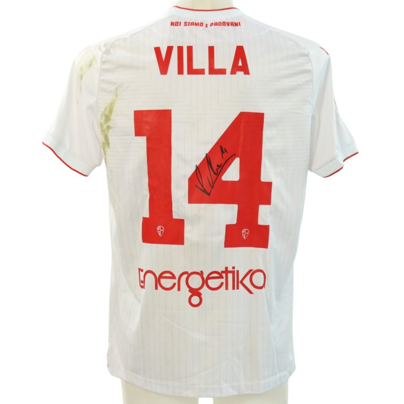Villa's Signed Unwashed Shirt, Lumezzane vs Padova 2025