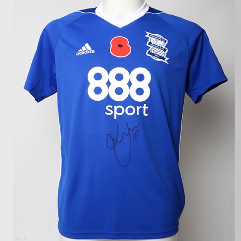 Poppy Shirt Signed by Birmingham City FC's Lukas Jutkiewicz