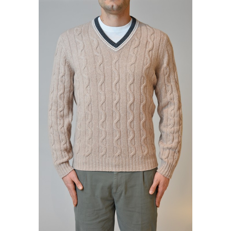 "Tennis Stripes" Sweater by Brunello Cucinelli