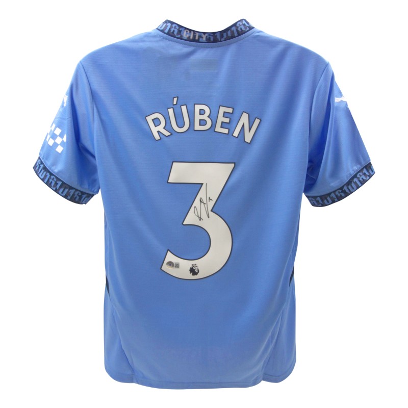 Ruben Dias' Manchester City Signed Replica Shirt