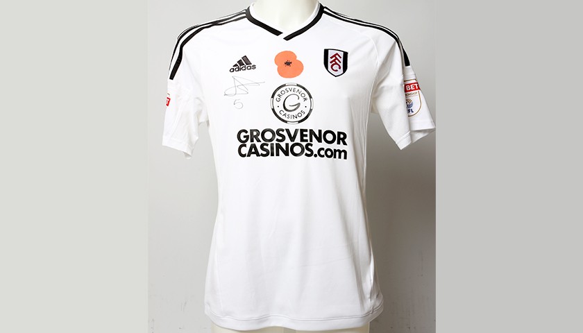 Poppy Shirt Signed by Fulham FC's Rafa Soares