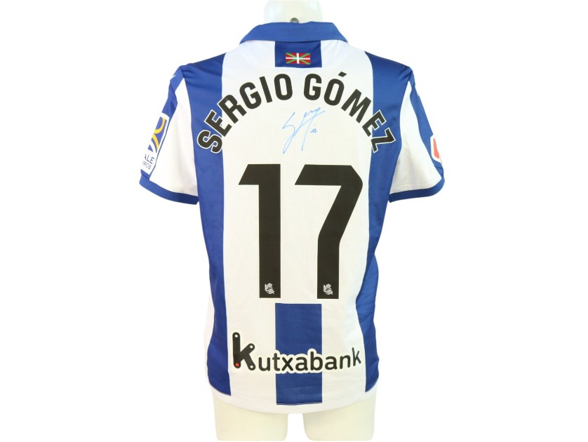 Sergio Gomez's Signed Unwashed Shirt, Real Sociedad vs Real Betis 2024