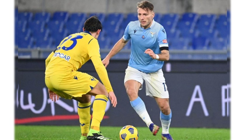 Immobile's Signed Match Shirt, Lazio-Verona 2020 