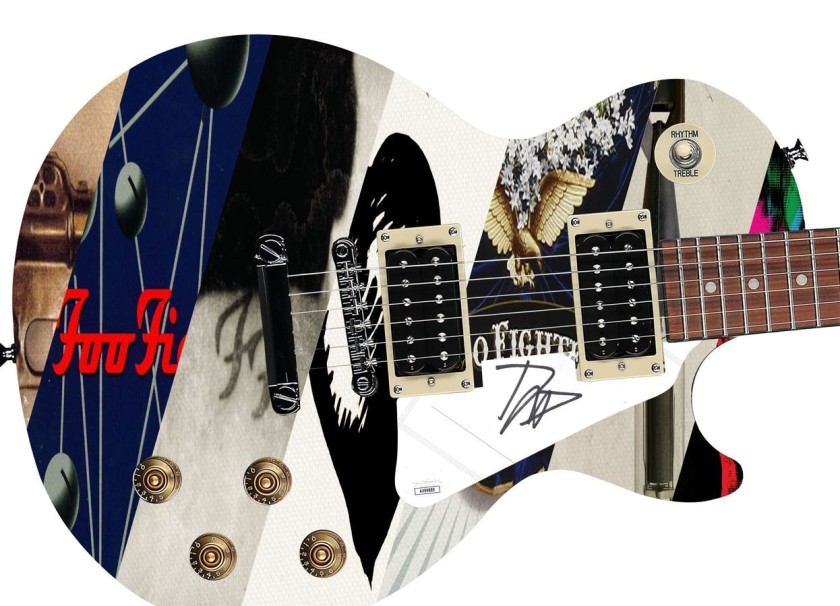 Dave Grohl of Foo Fighters Signed Custom Graphics Guitar