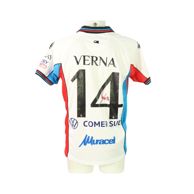 Verna's unwashed Signed Shirt, Giugliano vs Catania 2024 