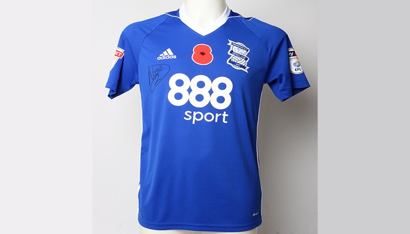 Poppy Shirt Signed by Birmingham City FC's Emilio Nsue