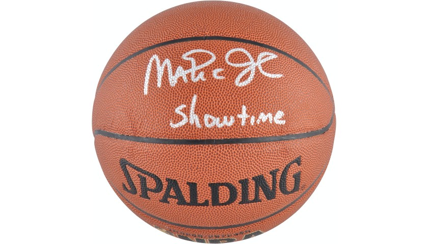 Magic Johnson Signed NBA Basketball with “Showtime” Inscription