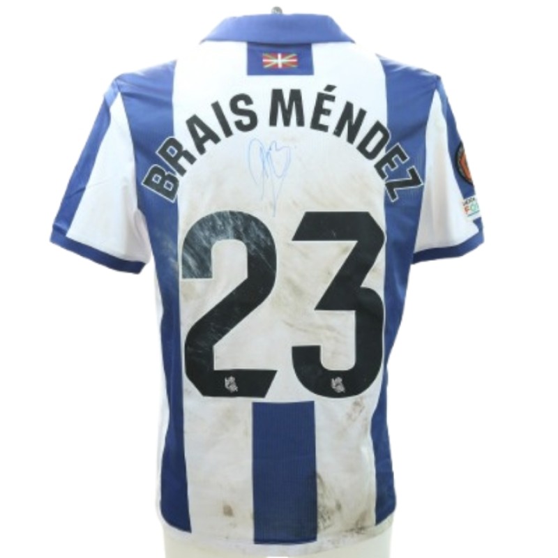 Brais Mendez's Real Sociedad vs Dynamo Kyiv Signed Unwashed Shirt, Europa League 2024