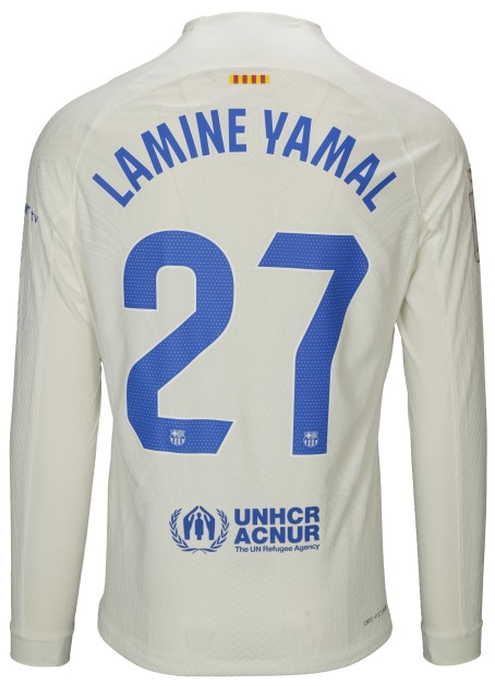 Lamine Yamal's Barcelona Match Shirt, 2023/24