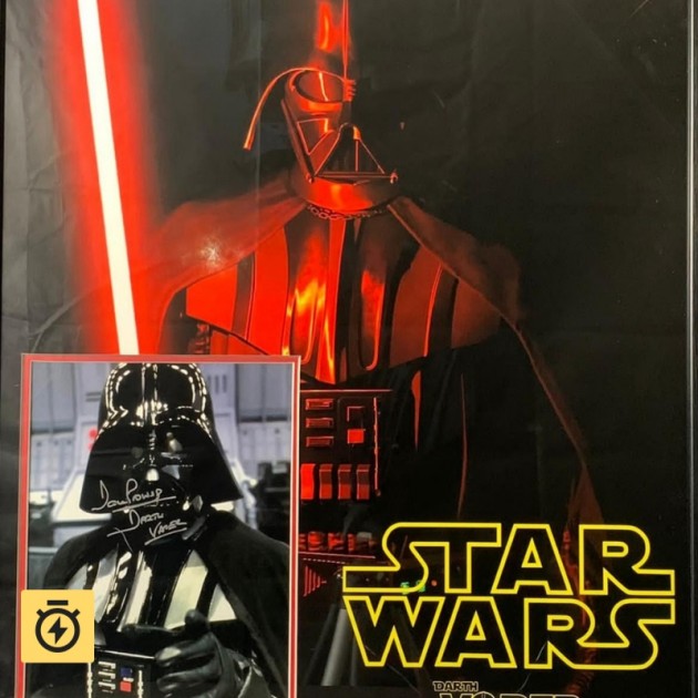 Darth Vader Signed and Framed Star Wars Display