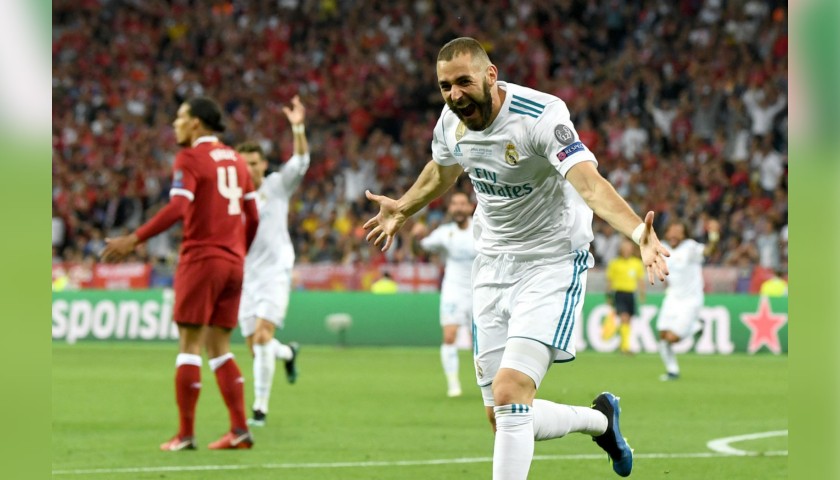Benzema's Real Madrid Match-Issued Shirt, Kiev 2018 Final