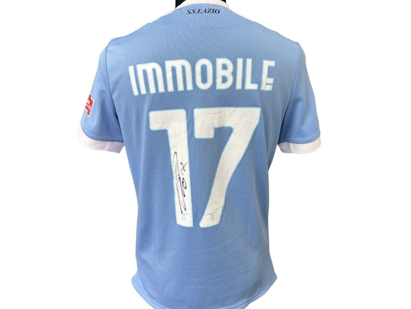 Immobile Official Lazio Signed Shirt, 2021/22 