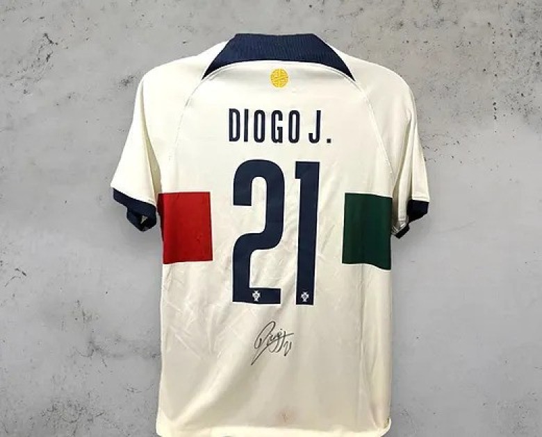 Diogo Jota's Portugal 2023/24 Signed and Framed Shirt