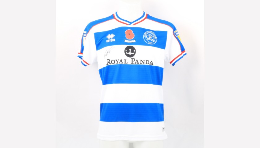 Bidwell's Queens Park Rangers Match-Issued Signed Poppy Shirt 