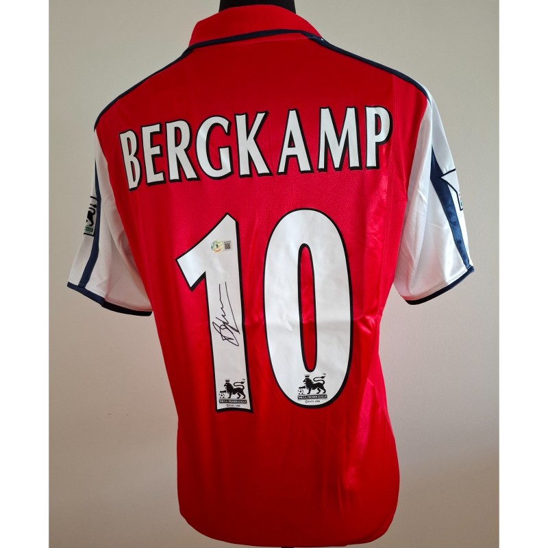 Replica della maglia dell'Arsenal 2000/01 firmata da Dennis Bergkamp