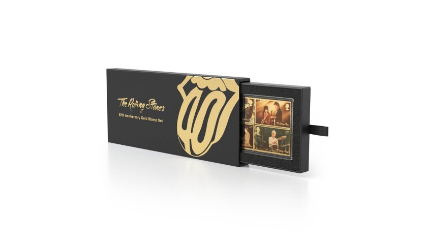 Official Rolling Stones Gold Stamp Set, Royal Mail 1962 - CharityStars