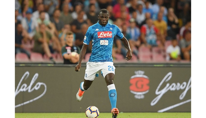 Koulibaly's Napoli Worn, Unwashed and Signed Match Shirt, Coppa Italia 2018/19