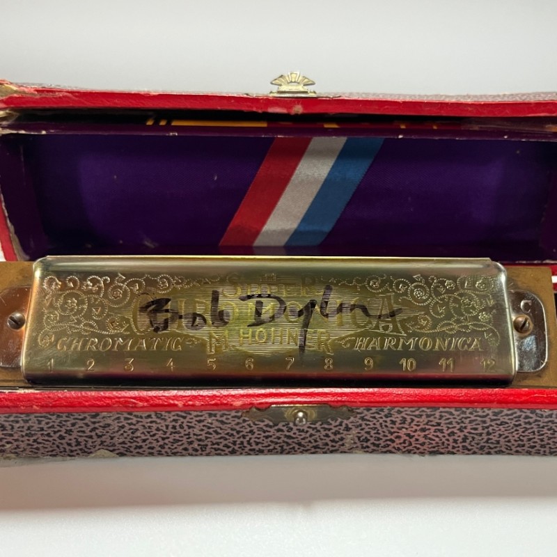 Bob Dylan Signed Harmonica