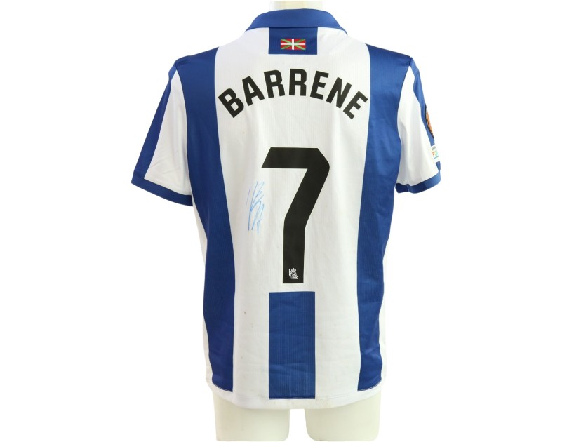 Barrene's Real Sociedad vs Midtjylland Signed Unwashed Shirt, Europa League 2025