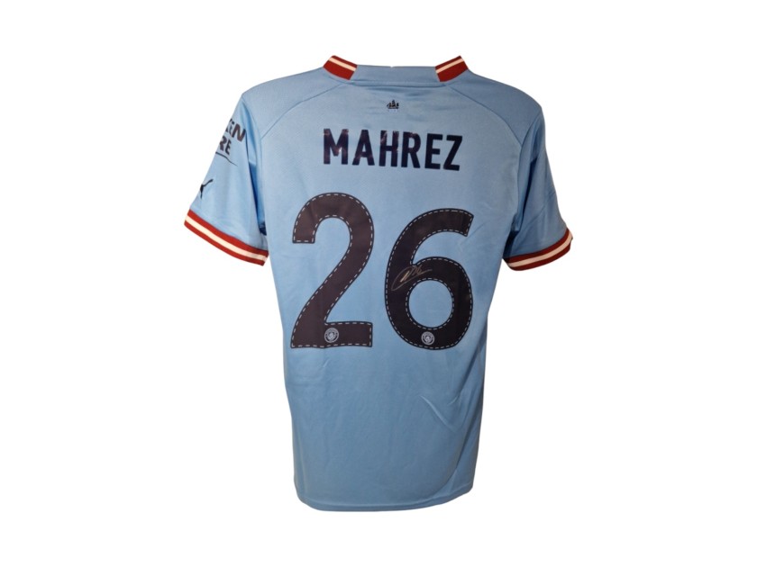 Riyad Mahrez's Manchester City CL 2022/23 Signed Replica Shirt