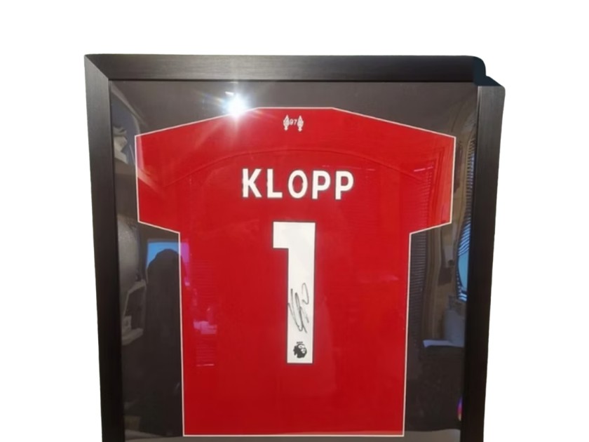 Jurgen Klopp Signed Liverpool 2023-24 Home Football Shirt Framed