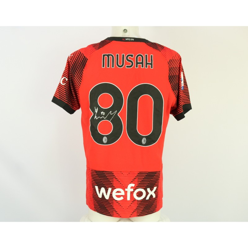 Maglia ufficiale Musah Milan, 2023/24 - Autografata