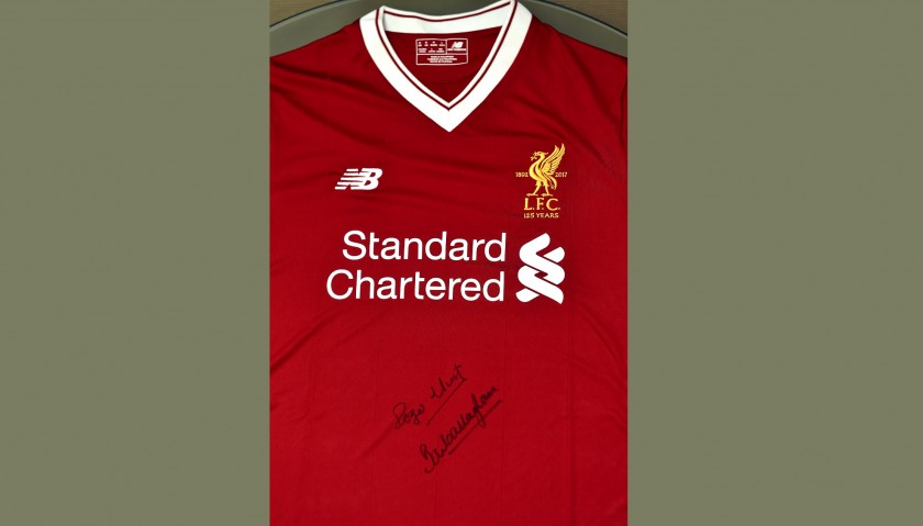 LFC 125 home shirt signed by the Legends Roger Hunt and Ian Callaghan