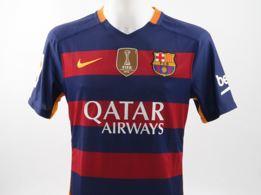 Dani Alves Barcelona shirt, issued/worn Liga 15/16 - signed
