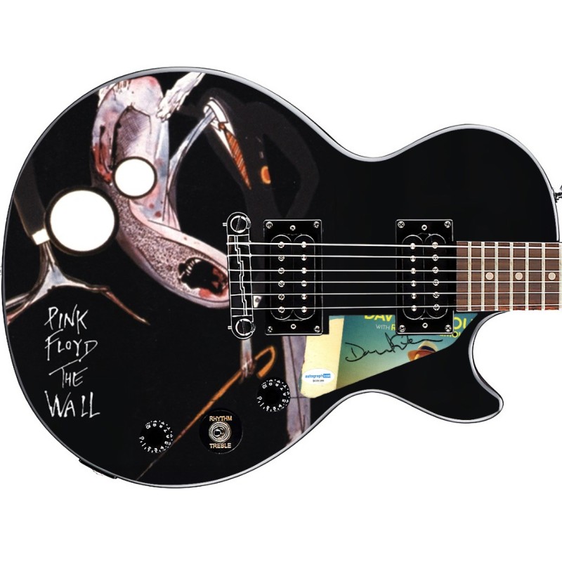 Chitarra grafica personalizzata firmata da David Gilmour dei Pink Floyd