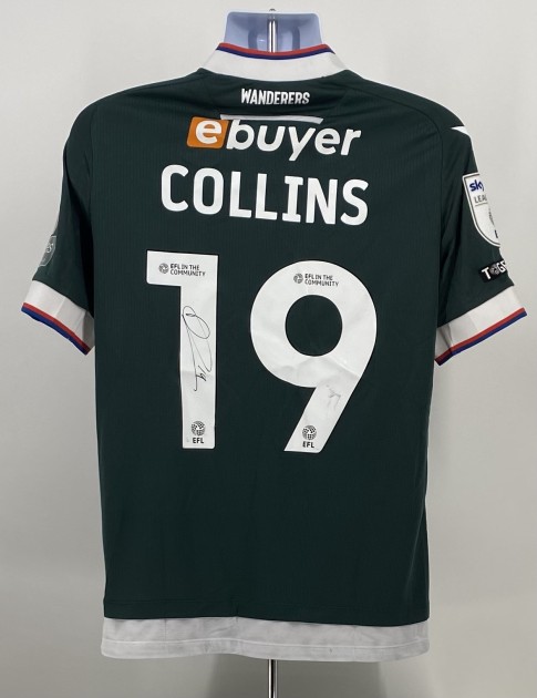 Aaron Collins' Bolton Wanderers Signed Match Worn Away Shirt, vs Stevenage 