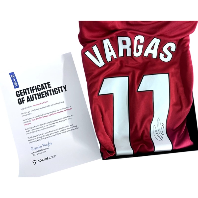 Vargas' Sevilla Signed Official Shirt Box Set, 2024/25
