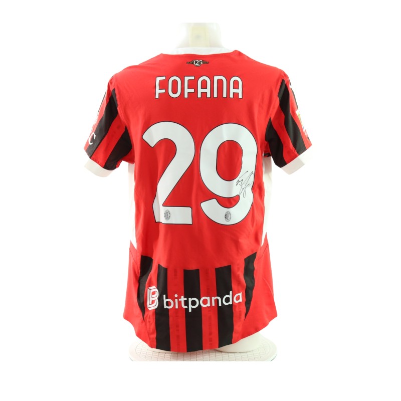 Maglia gara Fofana Milan, 2024/25 - Autografata 