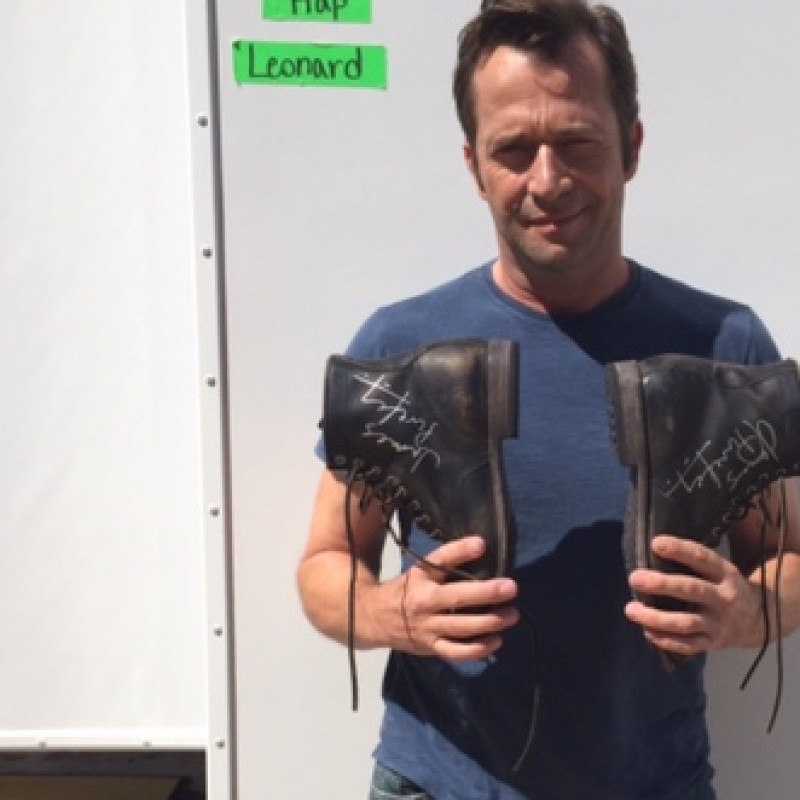 James Purefoy's Autographed Military Style Frye Boots from his Personal Collection